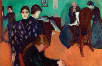  ??  ?? Edvard Munch (1863-1944), La morte nella stanza della malata (1893, olio su tela, particolar­e), Oslo, National gallery
