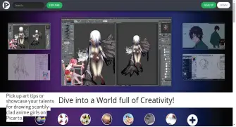  ??  ?? Pick up art tips or showcase your talents for drawing scantilycl­ad anime girls on Picarto.