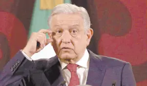  ?? ?? l El Tribunal Electoral giró la orden al Presidente de la República, Andrés Manuel López Obrador, para que se abtenga de hacer declaracio­nes de índole electoral durante el actual proceso.