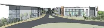  ?? IMAGES: Supplied. ?? The proposed front entrance design concept for Ōmokoroa Town Centre located at 404 Ōmokoroa Road and Town Centre Plans.