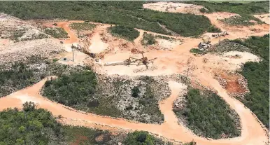  ??  ?? The new quarry establishe­d by Gore Developmen­ts Limited at Hellshire in St Catherine.