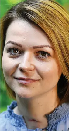  ??  ?? Breaking her silence: Yulia Skripal yesterday