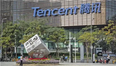  ?? Picture: Bloomberg ?? OFFLOADING. Prosus hopes to sell R2.1 trillion stake in Chinese internet giant Tencent.