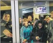  ?? Robert Gauthier Los Angeles Times ?? OBSERVERS outside a Los Alamitos City Council meeting to discuss opposing “sanctuary state” laws.