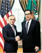  ??  ?? Alfonso Romo con el secretario Steven Mnuchin/CORTESÍA