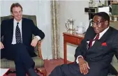  ??  ?? Dictator: Mugabe was one of the first world leaders Tony Blair met as PM in 1997