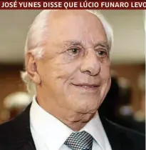  ??  ?? José Yunes, amigo e ex-assessor de Michel Temer; defesa de Funaro nega que ele tenha levado pacote