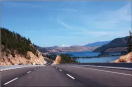  ?? Contribute­d ?? Looking north, on Highway 97, the primary highway corridor through the Central Okanagan.