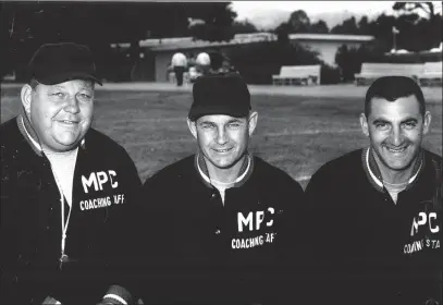 ?? COURTESY MONTEREY PENINSULA COLLEGE ?? Tor Spindler, Luke Phillips and Chris Pappas Sr. are seen in a file photo.
