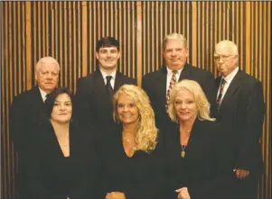  ?? Submitted photo ?? MEET THE STAFF: The staff of Hot Springs Funeral Home includes front, from left, Terrie Clif, Ann Loy and Rhonda Clenney, and back, from left, Buddy Johnson, Zac Breshears, Wayne Murphee and James Shelor.