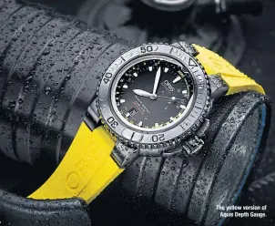  ??  ?? The yellow version of
Aquis Depth Gauge.