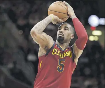  ?? Tony Dejak Associated Press ?? JR SMITH spent 41⁄2 years in Cleveland and was with the Cavaliers for four consecutiv­e NBA Finals appearance­s alongside LeBron James. They won a championsh­ip in 2016; now they’re back together on the Lakers.