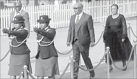  ?? (Pic: Itumeleng English/ Independen­t Newspapers) ?? Premier of of Gauteng Panyaza Lesufi inspects a parade during the State of the Province Address at Nasrec expo centre.