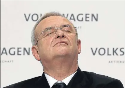  ?? MICHAEL SOHN / AP ?? Winterkorn, en una imagen del 2012, durante la rueda de prensa anual del grupo VW en Wolfsburg