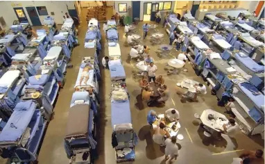  ??  ?? LOCKED DOWN TIGHT: Stewart Detention Centre, a private immigratio­n detention facility in Georgia. The US has the world’s largest prison population, and some prisoners are held by private companies. Proponents of the practice believe the state saves...