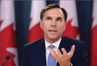  ?? SEAN KILPATRICK, THE CANADIAN PRESS ?? Projection­s on the evolution of the CPP were included in a note for federal Finance Minister Bill Morneau.