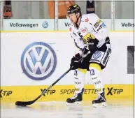  ?? City-Press / City-Press via Getty Images ?? Herberts Vasiljevs of Krefeld Pinguine handles the puck during the action shot on Sept. 3, 2016 in Krefeld, Germany.