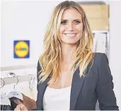  ?? FOTO: LIDL/DPA ?? Heidi Klum und Lidl vermarkten gemeinsam Mode.