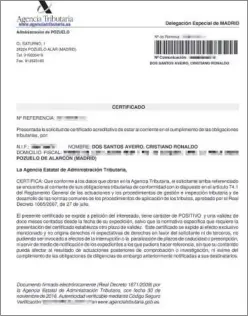  ??  ?? CERTIFICAD­O. Gestifute colgó ayer este documento en su web