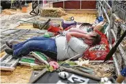  ?? Jon Shapley / Staff file photo ?? Nathan Feuquay, then a senior from Lindale, reacts after learning the 2020 RodeoHoust­on was canceled.