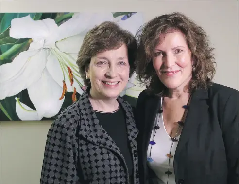  ?? GAVIN YOUNG ?? Calgary Herald columnist Licia Corbella, right, with Dr. Ardythe Taylor at Calgary’s Breast Cancer Supportive Care Centre earlier this month.