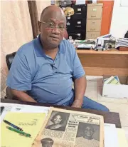  ?? CARRIE SEIDMAN/HERALD-TRIBUNE FILE ?? Johnny Hunter Sr. was the owner and co-publisher of TEMPO News, a Black-owned newspaper that has been covering the African American communitie­s in Sarasota and Manatee counties for decades. Hunter died on May 10.