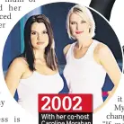  ??  ?? 2002 With her co-host Caroline Morahan