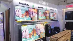  ??  ?? A highlight for the warehouse sale is the Sony 65 inch 4K TV which is now on promotion.