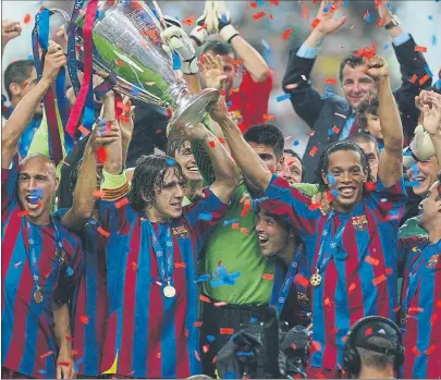  ?? FOTO: EDUARD OMEDES ?? El Barça ganó la Champions League y la Liga en 2006 un mes antes de la fase final del Mundial en Alemania