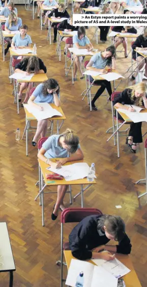  ??  ?? &gt; An Estyn report paints a worrying picture of AS and A-level study in Wales