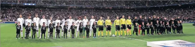  ??  ?? ÚLTIMA VISITA. La última vez que el PSG visitó el estadio Santiago Bernabéu fue el 21 de octubre de 2015 en la fase de grupos. Los franceses perdieron 1-0, gol de Nacho.