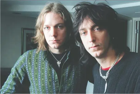  ?? CARLO ALLEGRI ?? Brothers Rich, left, and Chris Robinson of The Black Crowes have had many spats over the years, but appear to be finally getting along.