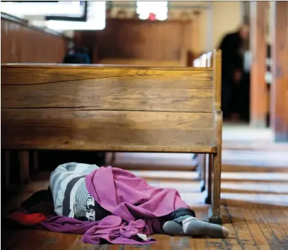  ?? ALLEN MCINNIS / MONTREAL GAZETTE ?? For 30 years, the Open Door day centre has been a haven for the city’s unwanted at St. Stephen’s Church in lower Westmount. That’s about to change.
