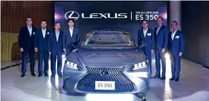  ??  ?? Gracing the launch are, from left, Raymond Rodriguez, president Lexus Manila, Inc.; Kei Mizuguchi, executive vice president of Lexus Philippine­s; Dr. David Go, senior executive vice president of Lexus Philippine­s; Yukihiro Kito, Lexus ES deputy chief engineer, Lexus Internatio­nal; Satoru Suzuki, president of Lexus Philippine­s; David Nordstrom, vice president of Lexus Asia Pacific; and Jing Atienza, senior vice president of Lexus Philippine­s.