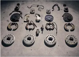  ??  ?? Above left: Ferry Porsche upgraded the brakes sometime in the immediate post-war period. During the 1990s rebuild, the Fiat braking system was replaced with VW components…