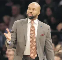  ?? SETH WENIG/THE ASSOCIATED PRESS FILE ?? A year after being fired as head coach of the Knicks, Derek Fisher is back in NBA arenas as a TV analyst.