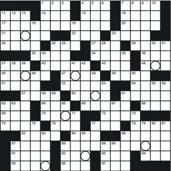  ??  ?? Arrange the circled letters found within the crossword puzzle in order to decode this week’s celebrity jumble.