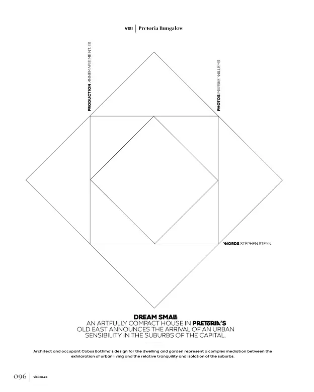  ??  ?? Architect and occupant Cobus Bothma's design for the dwelling and garden represent a complex mediation between the
exhilarati­on of urban living and the relative tranquilit­y and isolation of the suburbs.