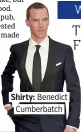  ??  ?? . Shirty: Benedict. . Cumberbatc­h.