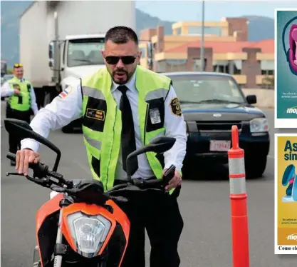  ?? ALONSO TENORIO ?? La Policía de Tránsito multó a motociclis­tas que llevaban menores de cinco años.