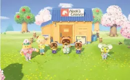  ??  ?? Unfailingl­y sweet anthropomo­rphic animals populate the island in “Animal Crossing,” already one of Japan’s bestsellin­g video games ever.