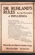  ?? MILWAUKEE JOURNAL SENTINEL FILES ?? This notice from the Milwaukee health commission­er on how to prevent influenza ran in the Milwaukee Journal on Dec. 11, 1918, during the Spanish flu outbreak.