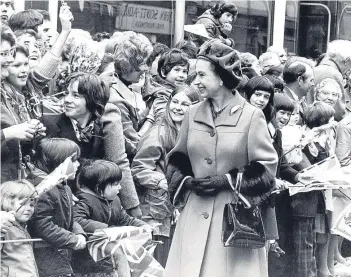  ??  ?? Queen Elizabeth II visits Perth as part of the Silver Jubilee celebratio­ns in 1977.