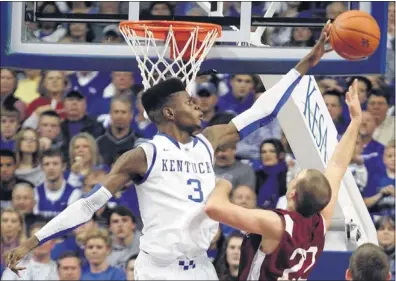  ?? JAMES CRISP/ASSOCIATED PRESS FILE ?? Kentucky’s Nerlens Noel hasn’t played since tearing the ACL in his left knee on Feb. 12, ending his lone season with the Wildcats. Neverthele­ss, the 6-11 freshman is expected to go as high as No. 1 overall in the NBA draft Thursday.