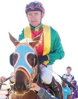  ??  ?? CHINA BOUND. Sherman Brown, pictured in winner’s enclosure aboard Somnium at Flamingo Park on Monday, leaves for China today to participat­e in their China Equine Cultural Festival in Ordos.