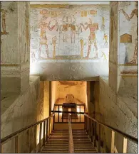  ?? (The New York Times/Maria Mavropoulo­u) ?? Exploring tombs in the Valley of the Kings, like the tomb of Seti II, is still a haunting part of any trip to Luxor, Egypt.