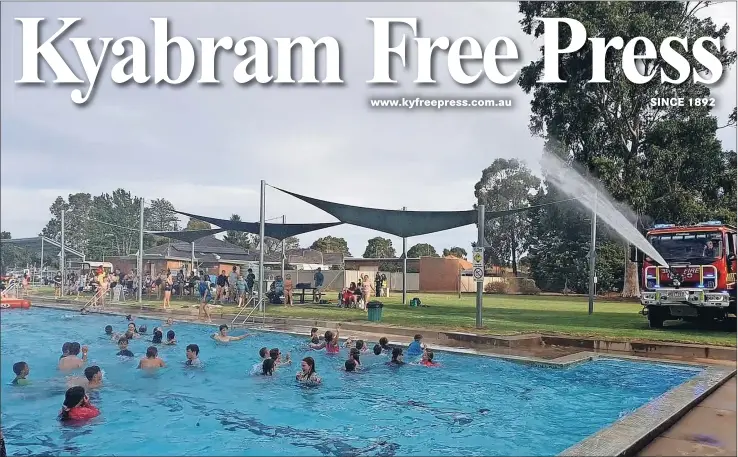  ?? ?? Full house: Kyabram Blue Light co-ordinator and Campaspe Shire Citizen of the Year Mitchell Bull said the pool party was the biggest Blue Light event the town had ever seen.