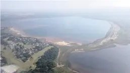  ??  ?? Lake Mzingazi as it is from the air today.