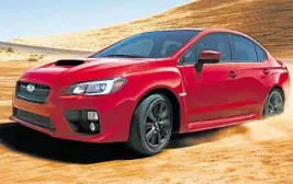  ??  ?? COMING SOON: The new 2015 model Subaru WRX.