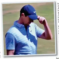  ?? SKY SPORTS ?? Respect: McIlroy tips his cap to the great man on the 18th